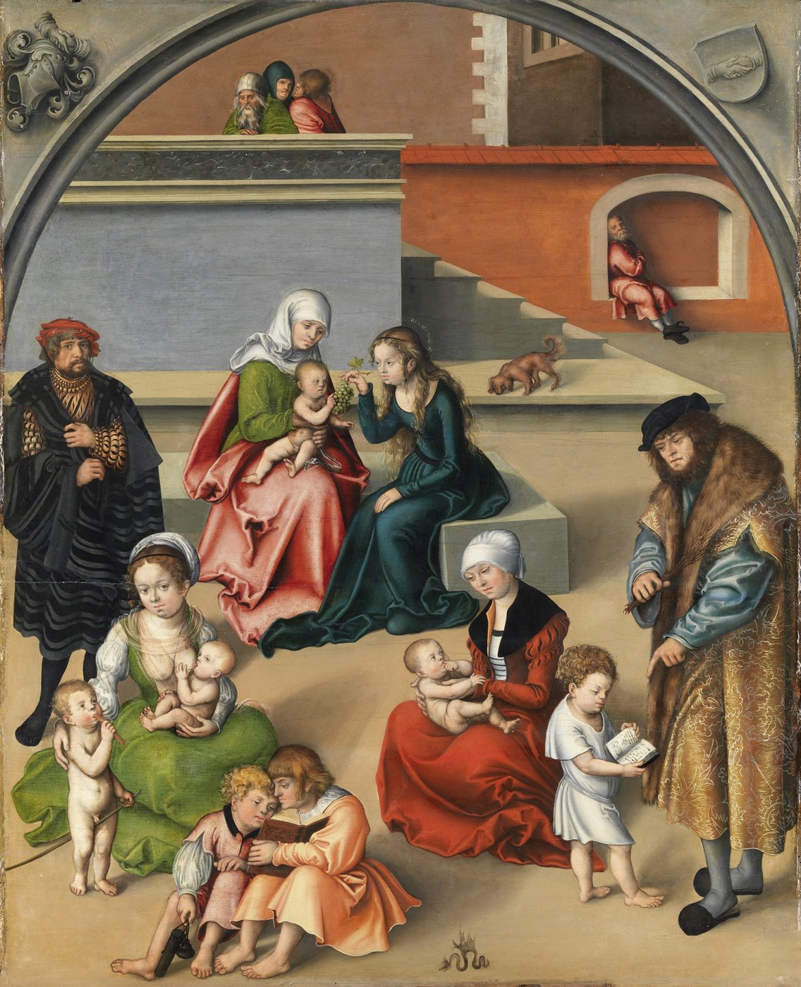 eine Gruppe von Menschen auf einem Gemälde