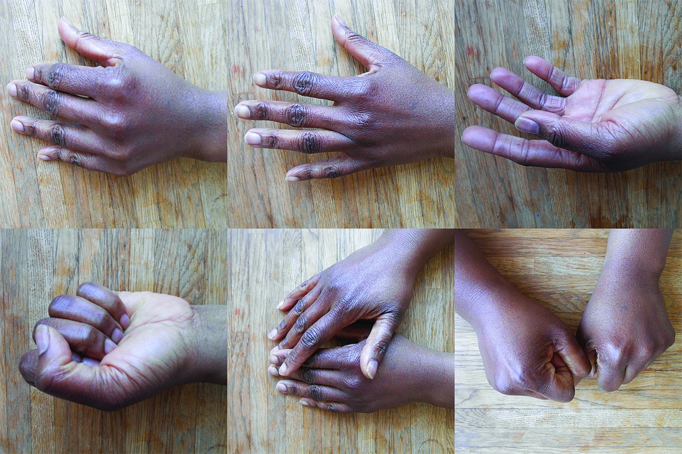 Hände in 6 verschiedenen Positionen