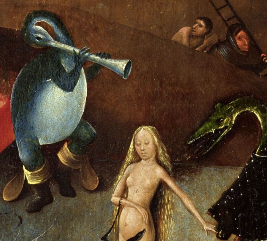 Hieronymus Bosch, Weltgerichtstriptychon, Detail aus der Mitteltafel, um 1490 – um 1505, Öltempera auf Eichenholz © Gemäldegalerie der Akademie der bildenden Künste Wien